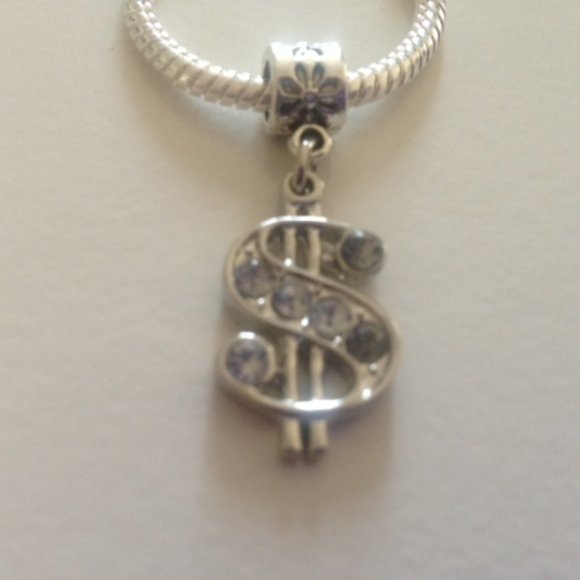 Charm Tastic Jewelry - DOLLAR SIGN Dangling Charm Bead For European Style Charm Bracelets